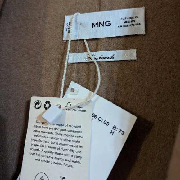 NWT Mango MNG 100% Wool Coat in XL, never worn - Picture 3 of 4